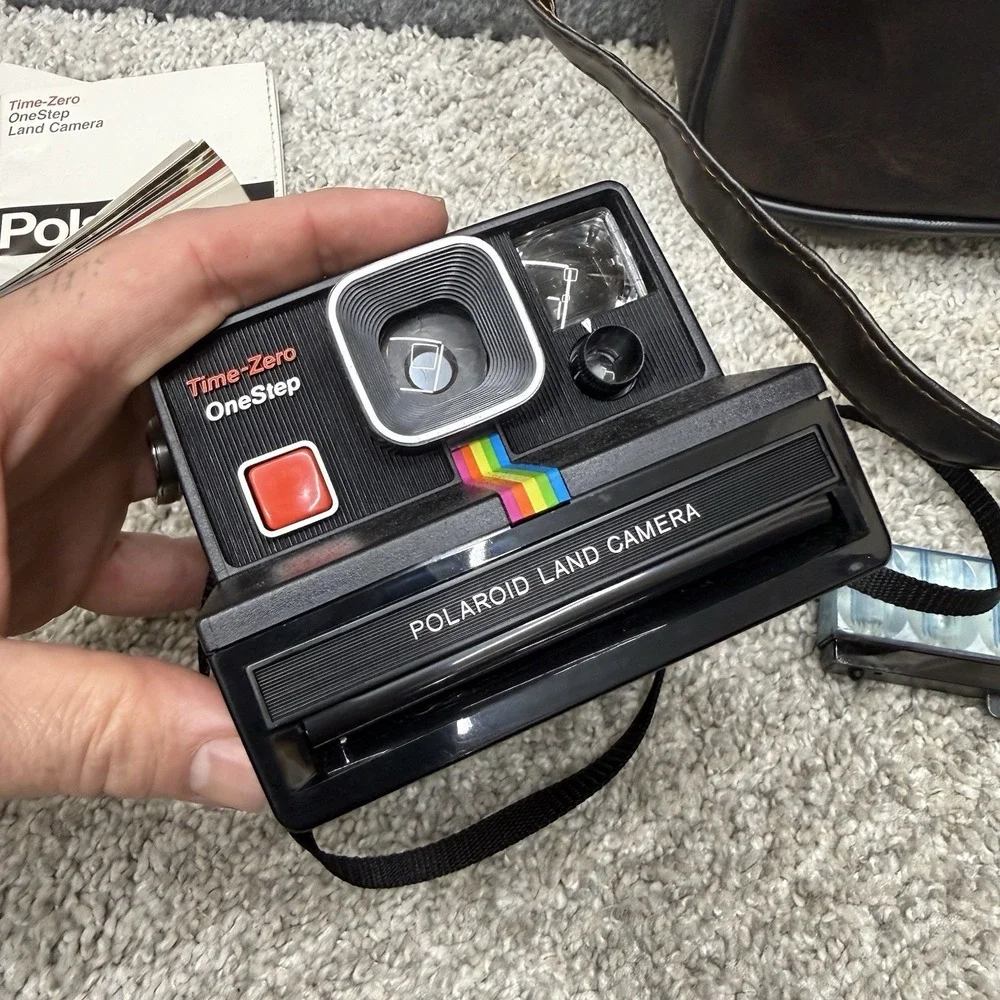 Vintage Polaroid instant land camera time zero one step AS IS untested